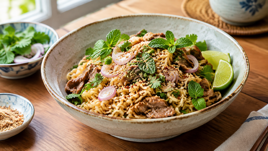 Thai Waterfall Spicy Sour Herb Noodles