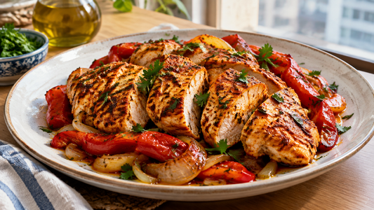 Spanish Garlic and Sweet Pepper Chicken Breast