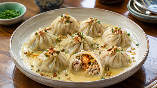 Spanish almond juice soup-filled xiaolongbao