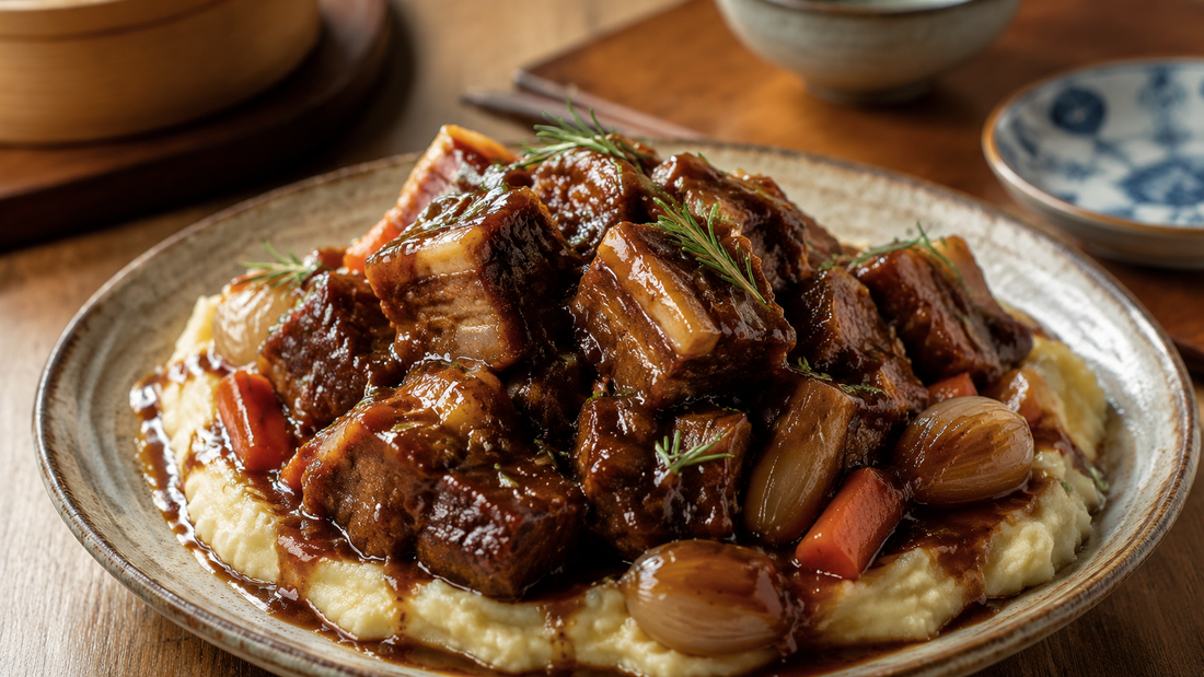 Beer and Vinegar Slow-braised Lamb Belly