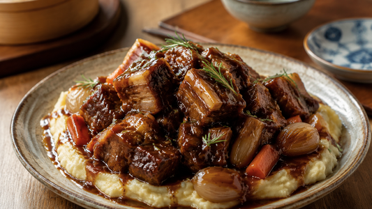 Beer and Vinegar Slow-braised Lamb Belly