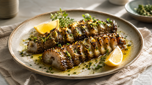 Mediterranean Char-grilled Sea Cucumber