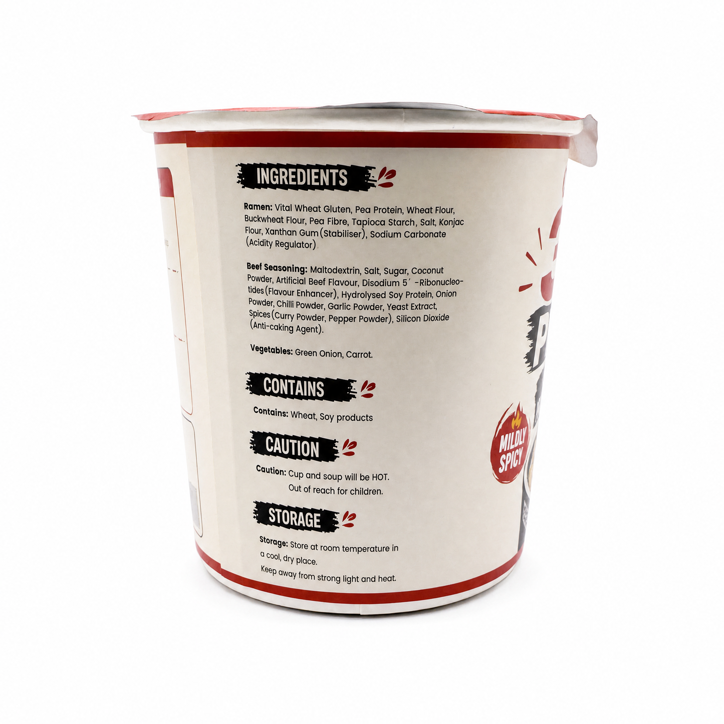 ChamProtein® 32g Protein 高蛋白牛肉味杯麵 62g｜每杯32g蛋白質｜227kcal｜植物基微辣健身即食麵[常溫]