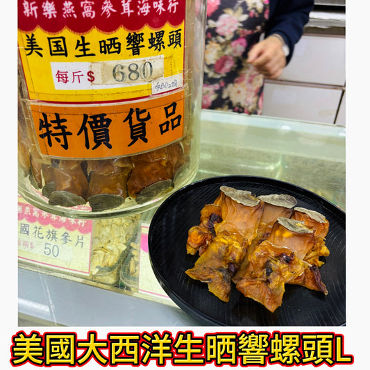 美國大西洋生晒響螺頭 L｜大粒厚身｜鮮甜湯材