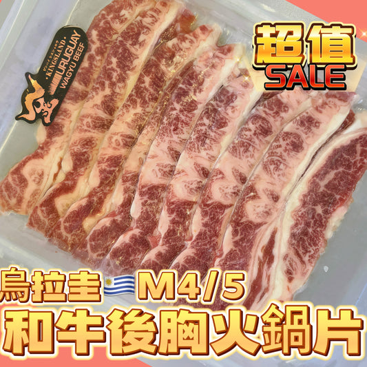 「新產品」烏拉圭🇺🇾和牛M4/5 後胸肉火鍋片｜完美雪花｜150g