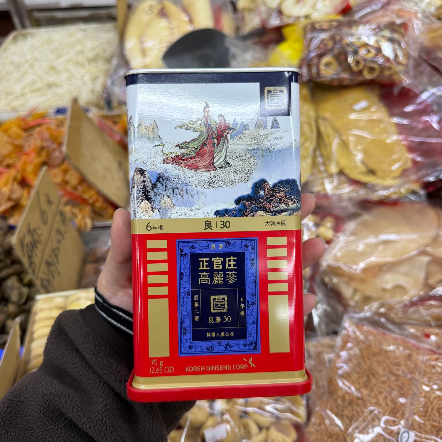 正官庄6年根高麗紅蔘（良 30）｜150g 小罐｜韓國🇰🇷原裝整支紅蔘