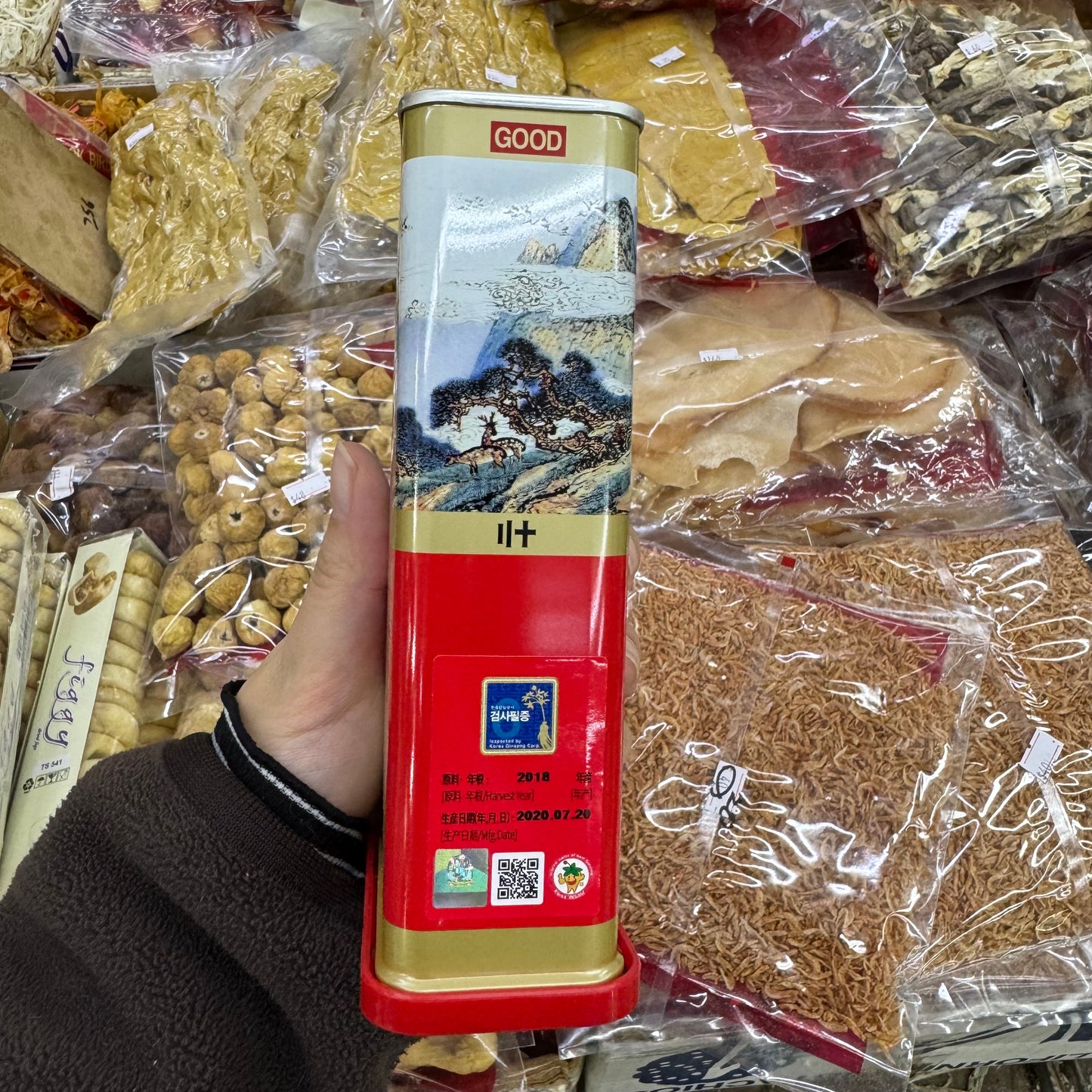 正官庄6年根高麗紅蔘（20支級）｜150g 小罐｜中高階整支紅蔘｜韓國🇰🇷原裝滋補之選