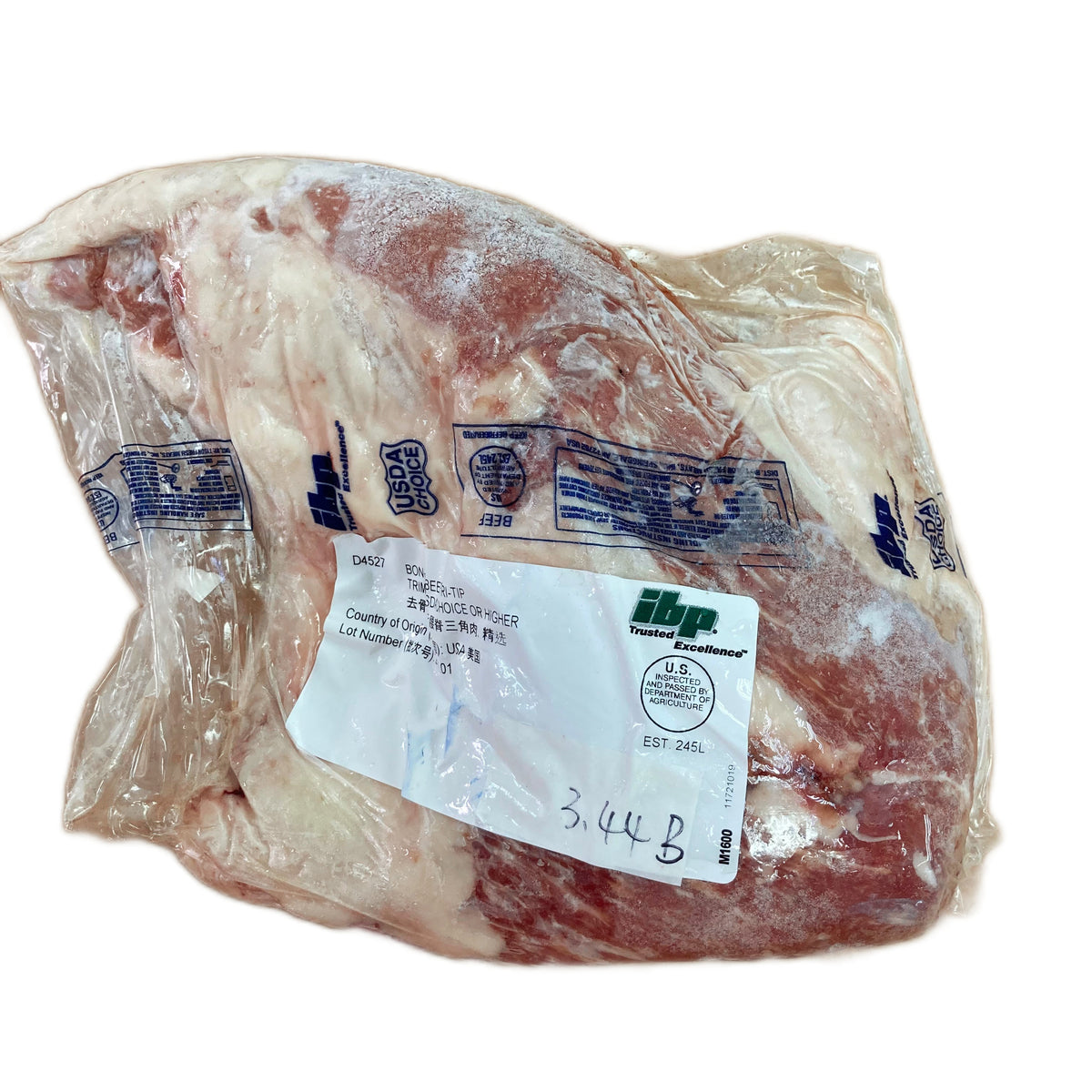 3.44 lb 白底增紅原條牛肉