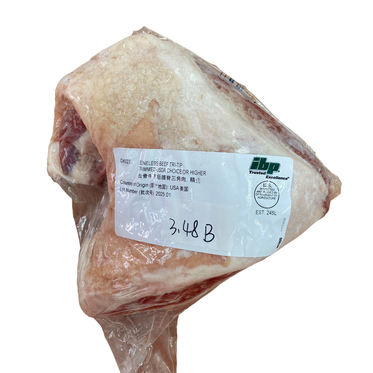 3.48 lb 白底增紅原條牛肉