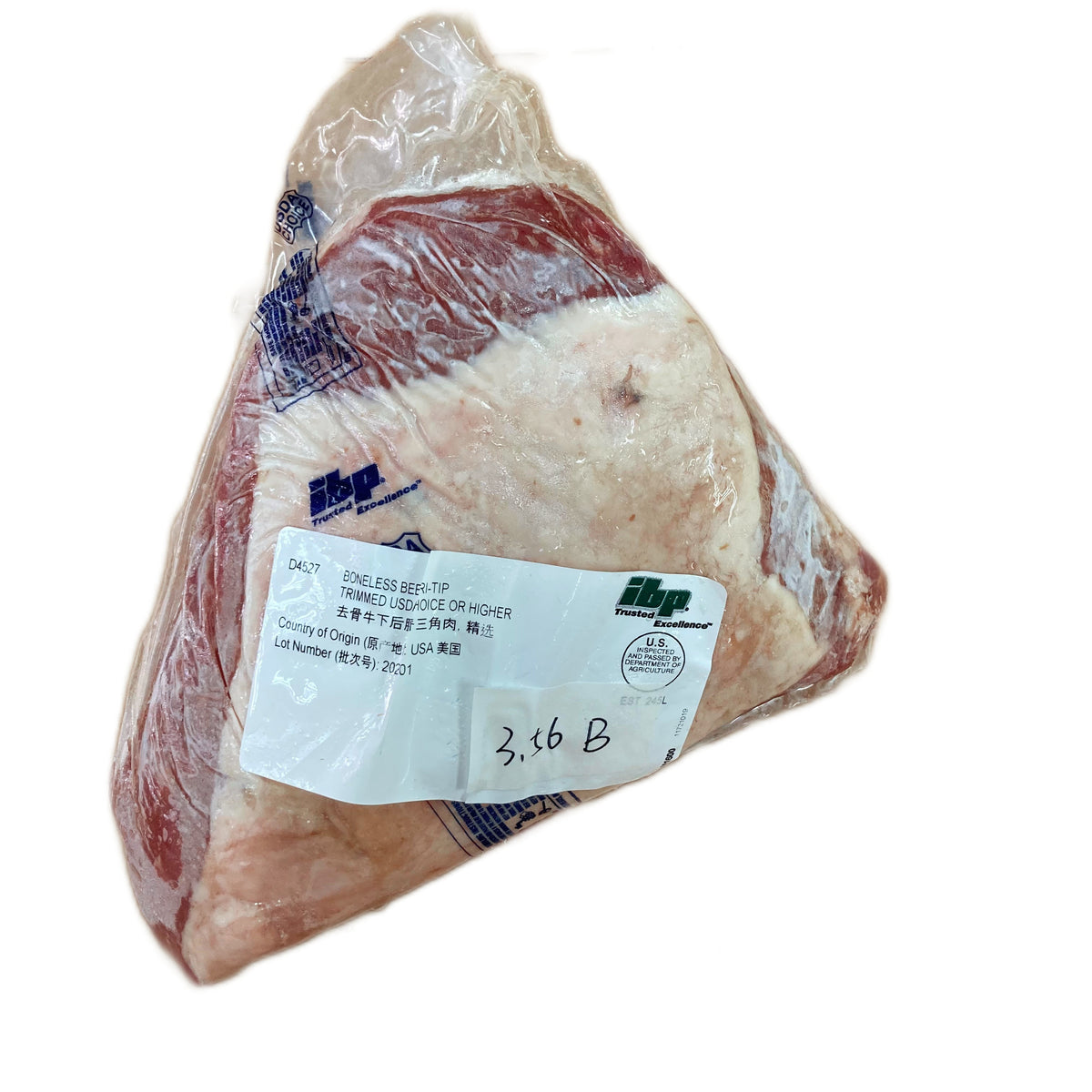 3.56 lb 白底增紅原條牛肉