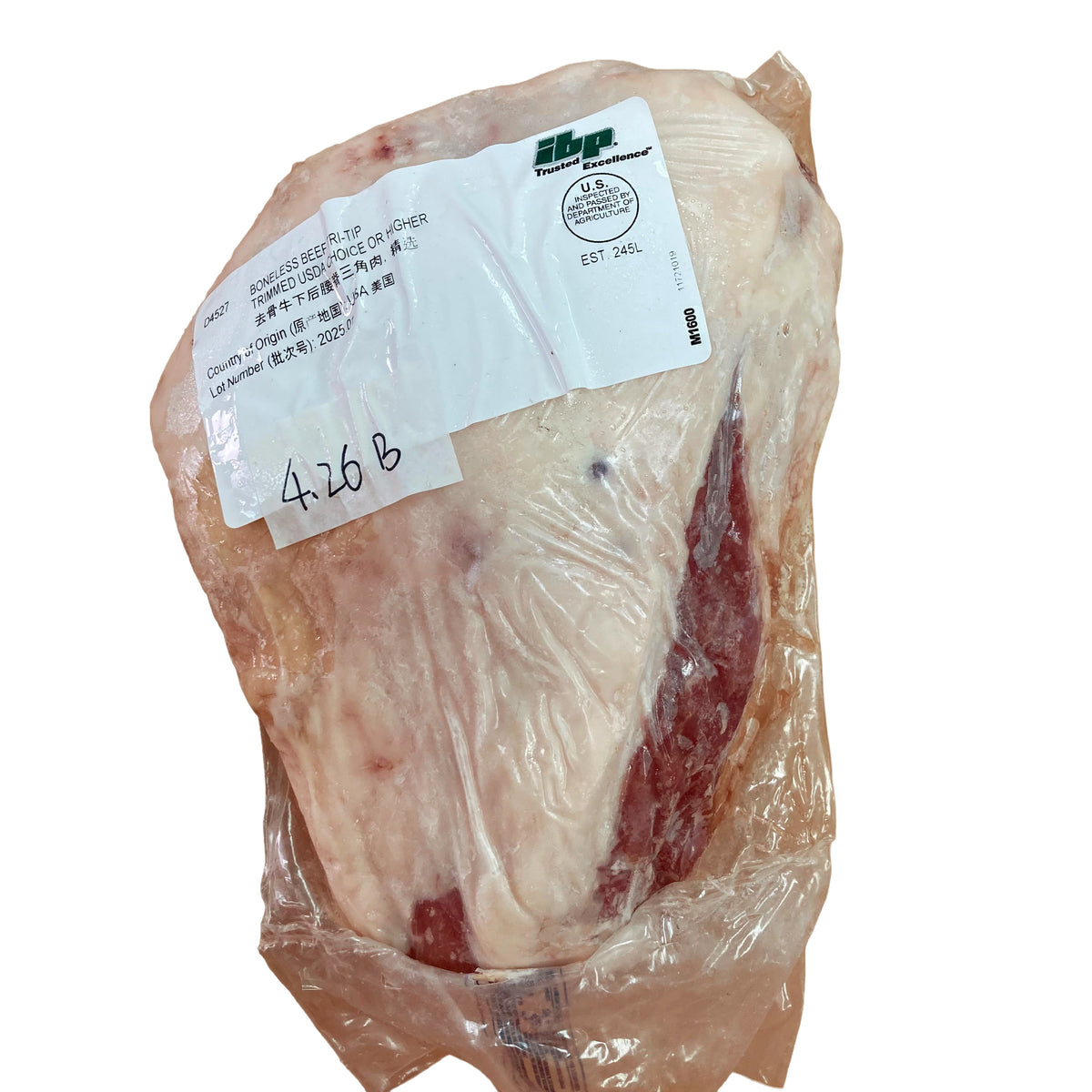 4.26 lb 白底增紅原條牛肉