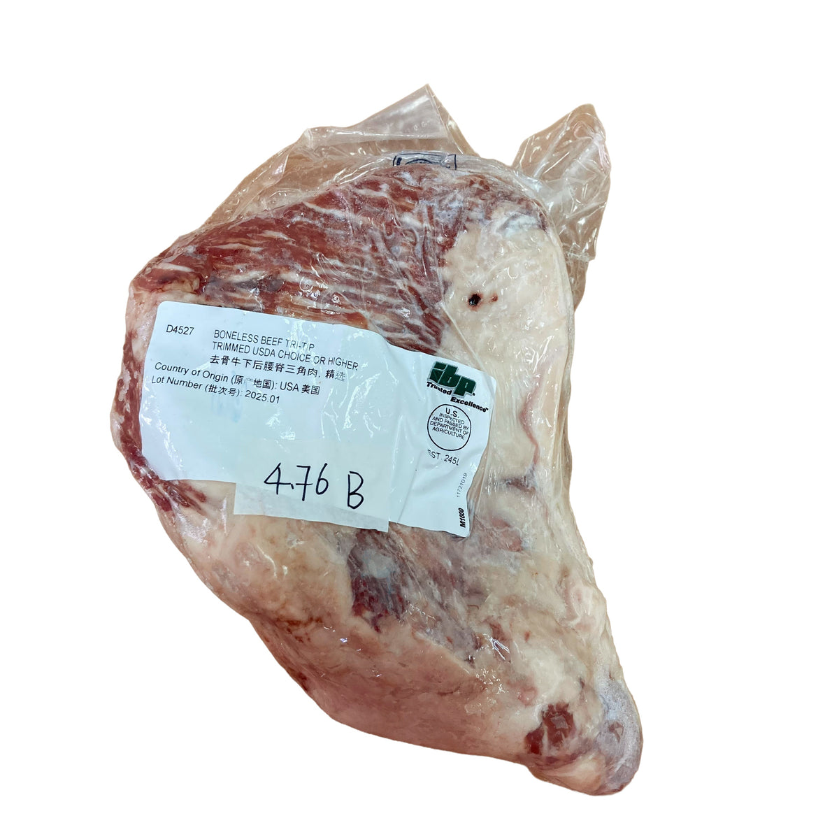 4.76 lb 白底增紅原條牛肉