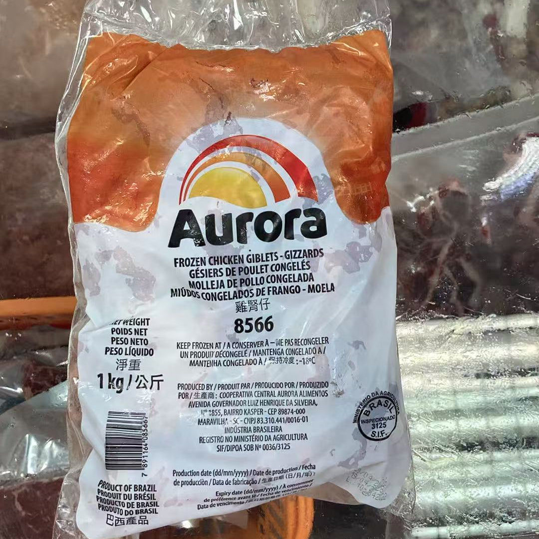 Aurora 巴西急凍雞腎仔 1kg｜雞胗／雞胃｜爽脆有嚼勁｜小炒・滷水・冷盤・火鍋配料｜必須徹底煮熟