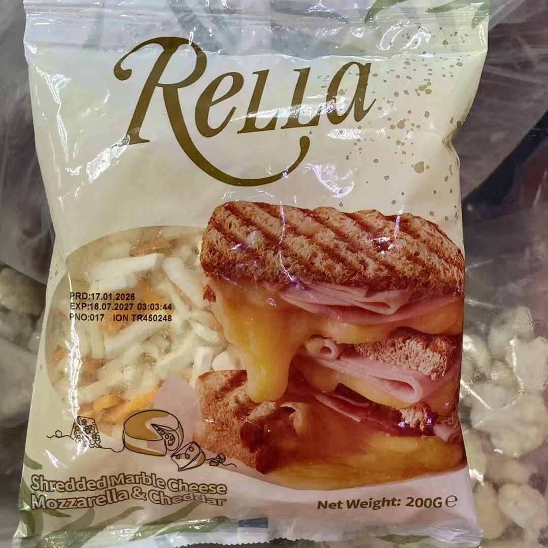 RELLA Mozzarella & Cheddar 芝士碎 200g｜雙重芝士配方｜拉絲濃香｜Pizza・焗飯・焗意粉適用