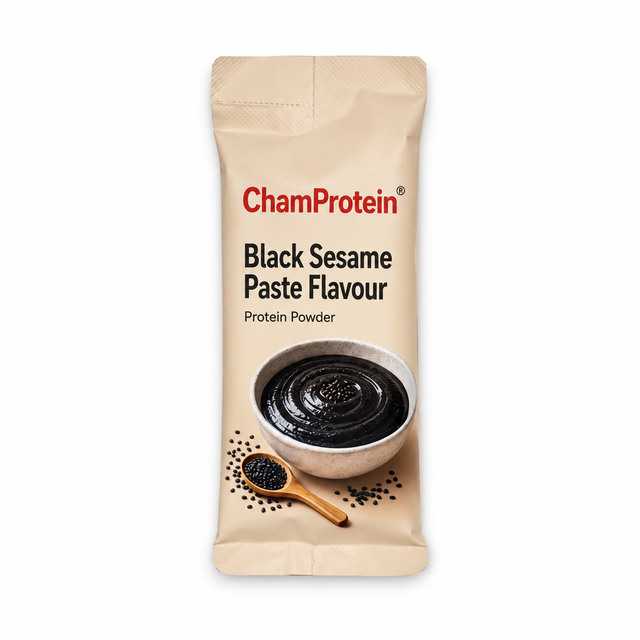 ChamProtein® 黑芝麻糊味蛋白粉 240g｜每包24g蛋白｜80% Protein｜港式甜品風味高蛋白飲品｜健身減脂低糖蛋白粉