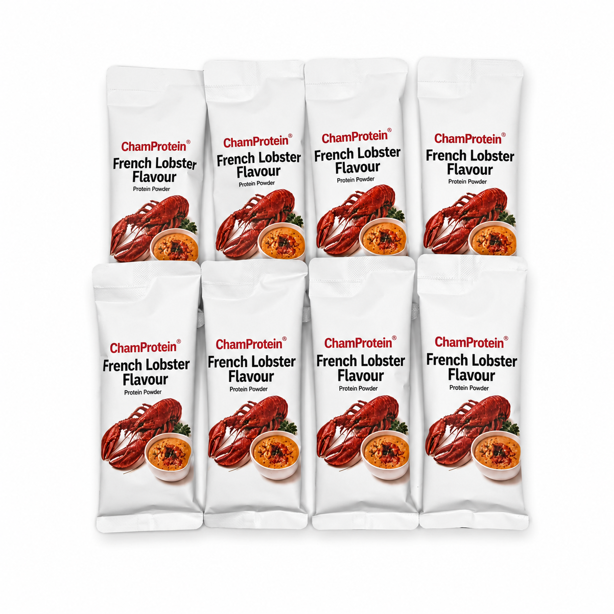ChamProtein® 鹹口法式龍蝦味蛋白粉 240g｜每包18.4g蛋白｜香港少見 Savoury Protein｜健身減脂高蛋白鹹湯